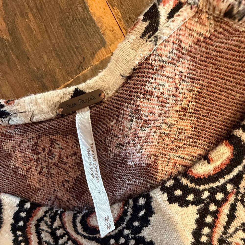 Free People White, Black, and Brown Boho Sweater Skirt and Dress Set - Picture 10 of 12